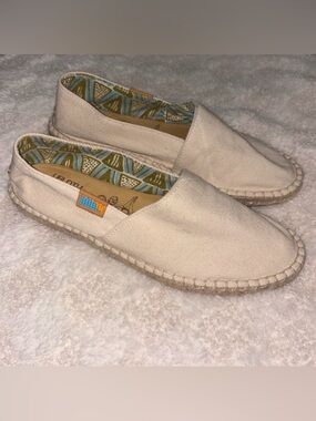 Women’s Ubuntu CLASSIC NATURAL AFRIDRILLES Espadrille Shoes • Size 9.5